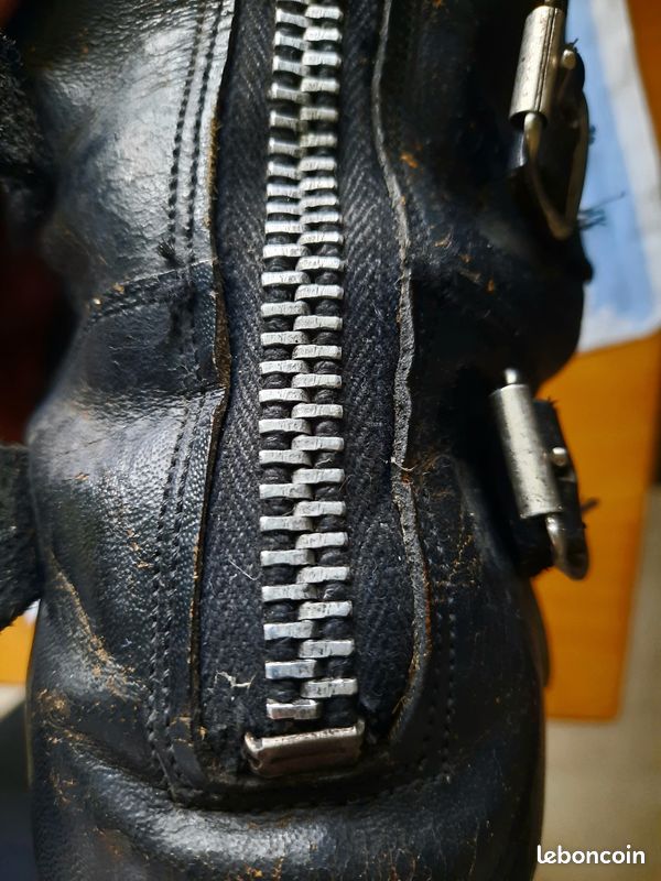 Pantalon Moto Vintage Lewis Leathers - Années 1950 ? - Taille 30 - Cuir Noir - Homme