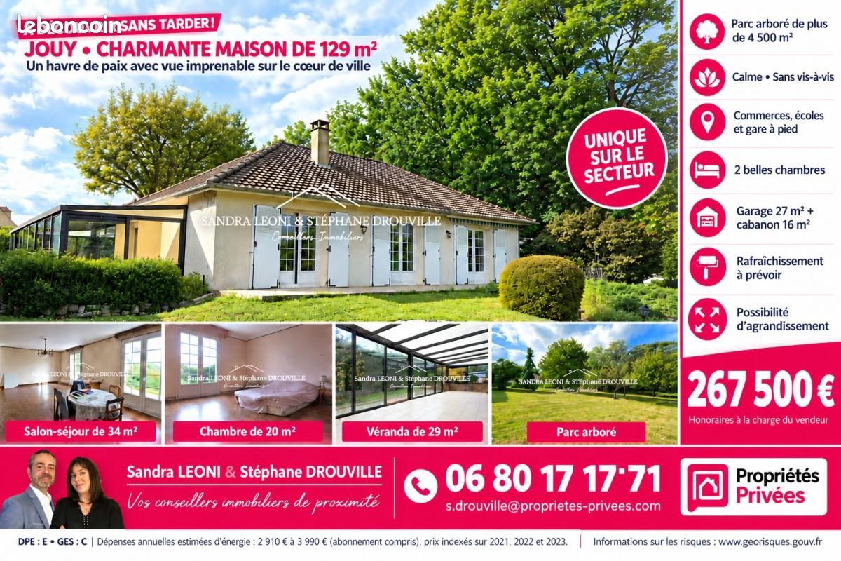 Maison 4 pièces 129 m² · à Jouy · 129 m² · 267 500 €