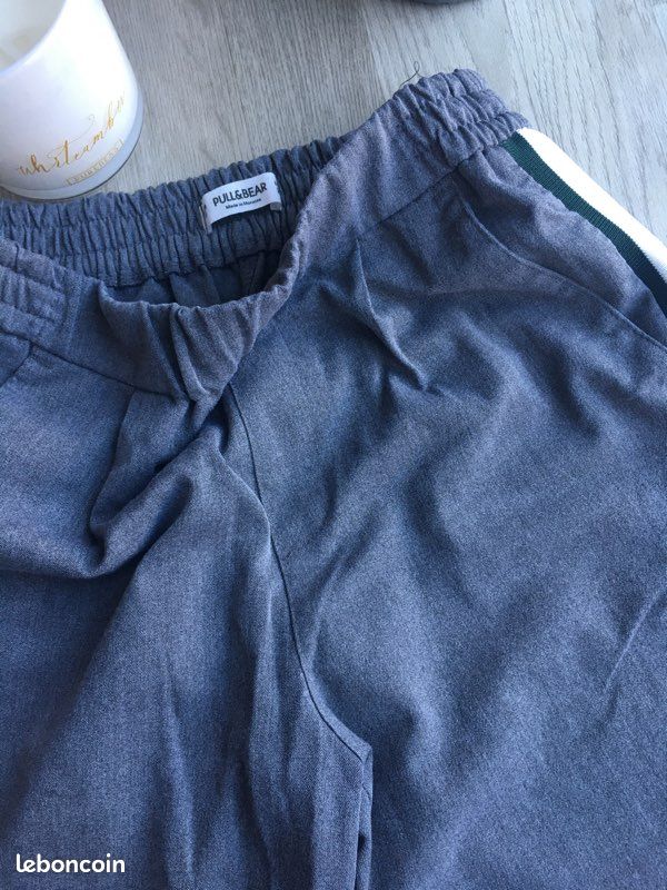 Pantalon causal gris pull and bear Taille S (image 4)