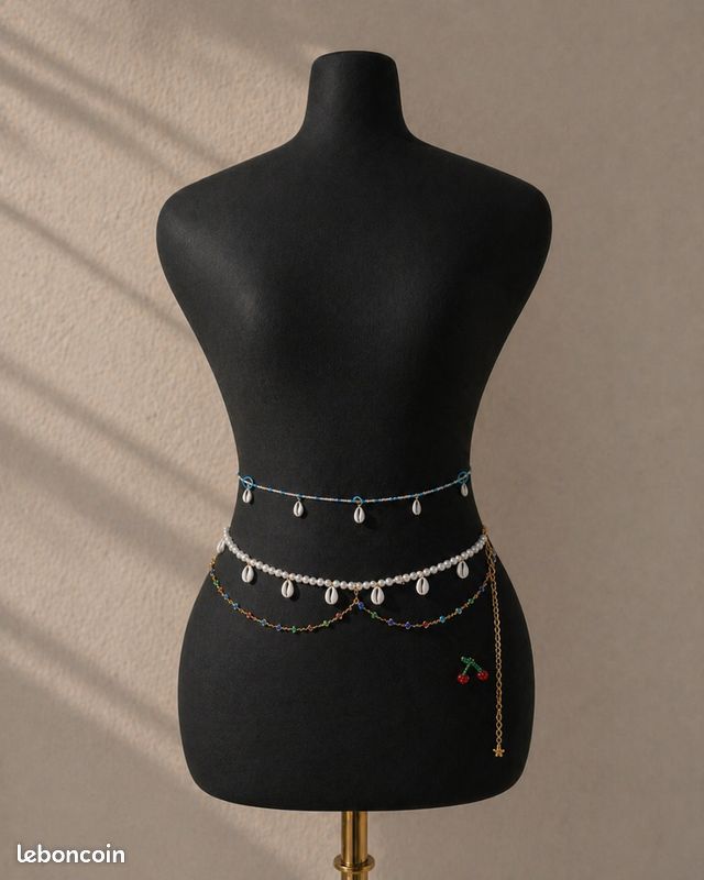 Ceinture Chaîne Boho Plage - Coquillages, étoiles De Mer & Perles - Taille Ajustable - Look Estival Léger Ceinture Chaîne Boho Plage - Coquillages, étoiles De Mer & Perles - Taille Ajustable - Look Estival Léger