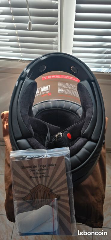 Casque intégral bicolor Vintage Archive neuf Grey/Black mat taille M (image 3)