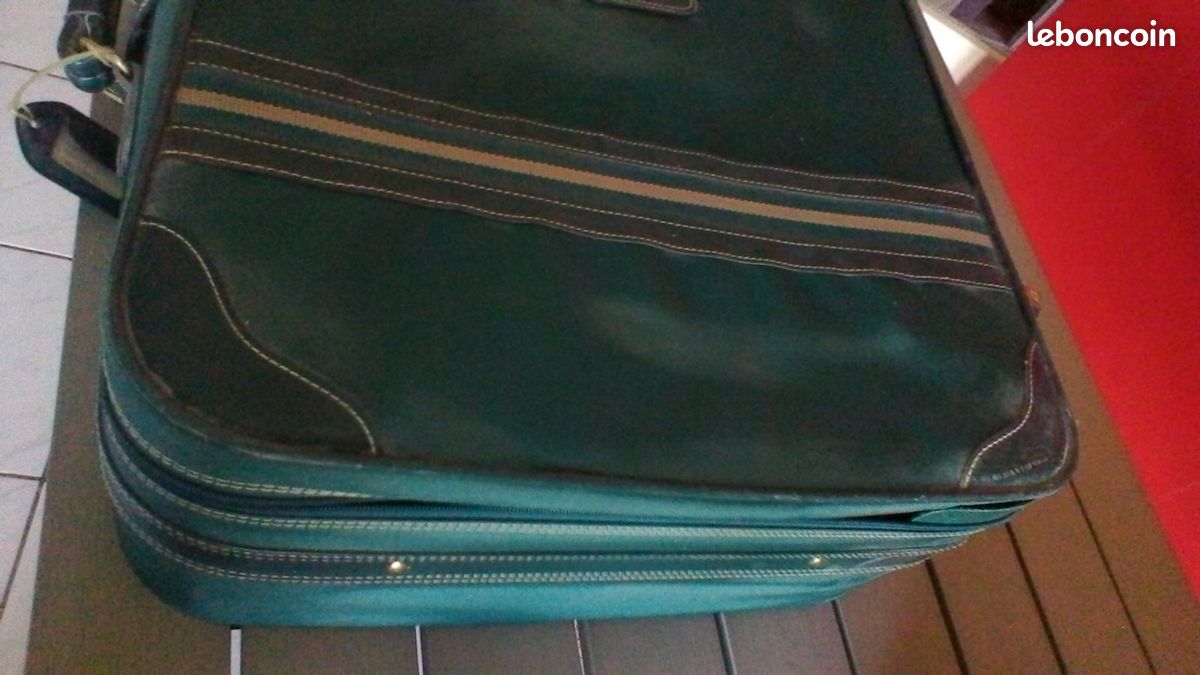 2 valises vertes en toile goldenman (image 9)