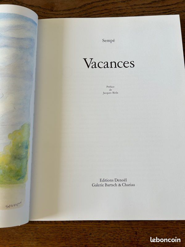 Livre rare Sempé Vacances (image 2)