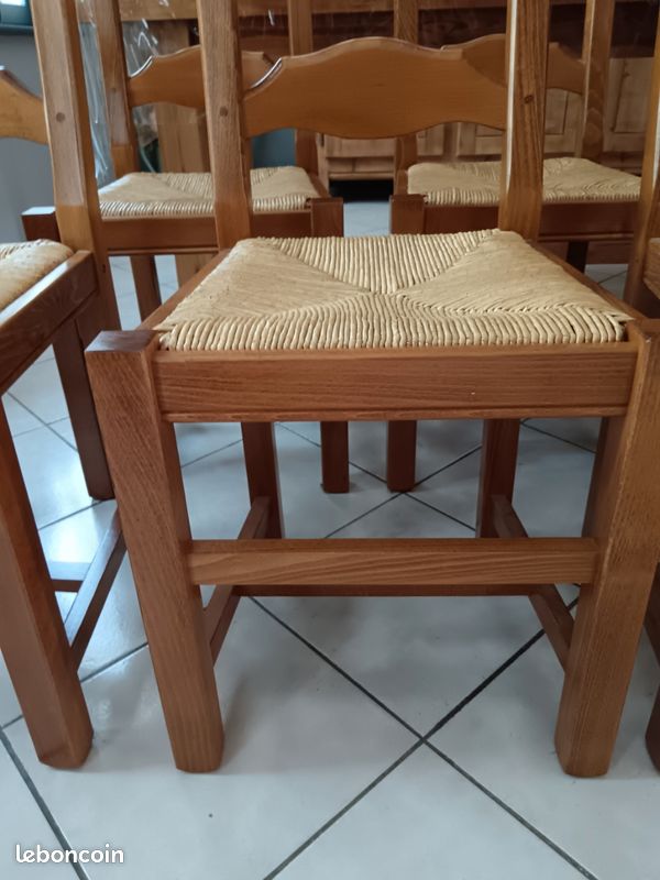8 chaises de salle à manger en bois massif (image 6)