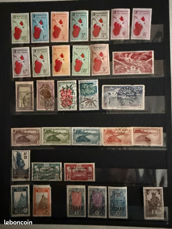 Timbres des colonies françaises et France (image 3)
