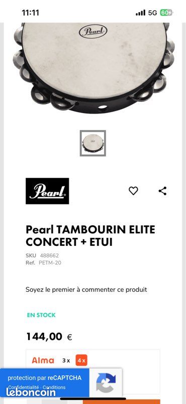 Tambourin Professionnel 20 Cm – Instrument De Percussion Pour Musique, Fêtes Et Apprentissage