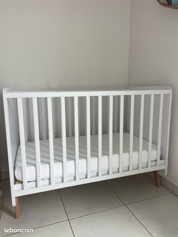Lit bébé Quax Loft + matelas Bultex – 120 x 60 cm (image 2)