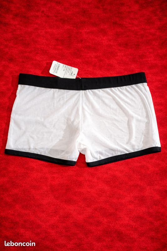 Boxer Homme Blanc Transparent Taille M - Polyester, Style Régulier, Neuf (sans étiquette)