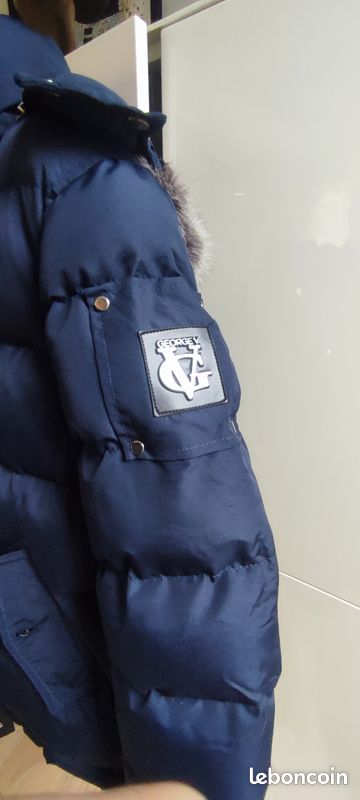 B11m: Doudoune épaisse "Avenue Georges IV Paris". Neuf. Bleu Navy. Taille M (image 4)
