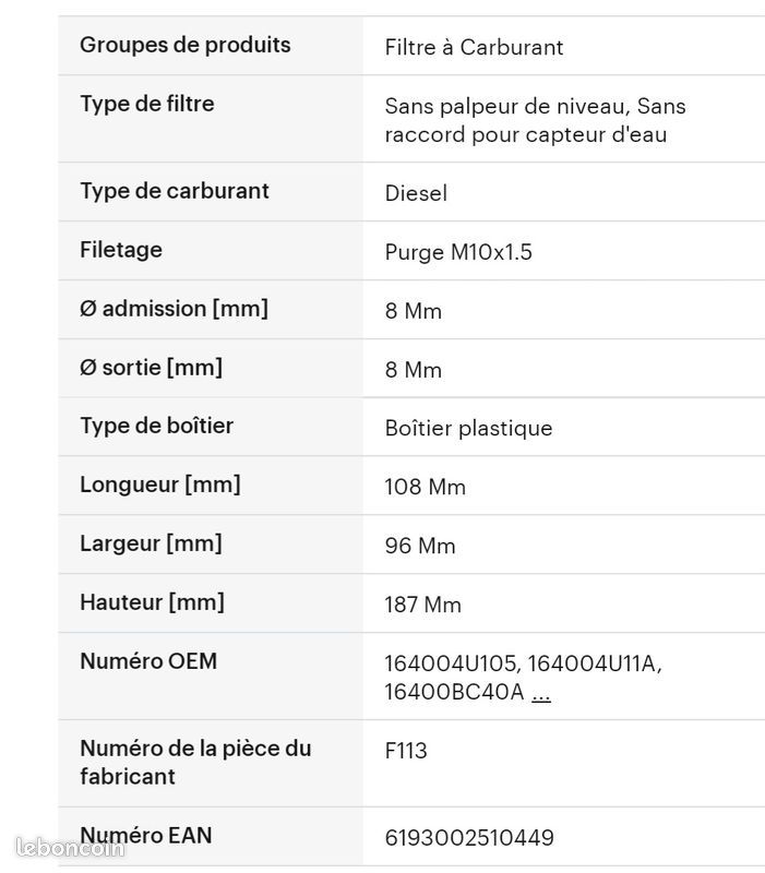 Filtre à Carburant Diesel Gasoil Premium - Compatible Clio II, Kangoo, Almera II, Micra III, Juke, Note, NV200 Et Plus - Réf. FCS748 N6500
