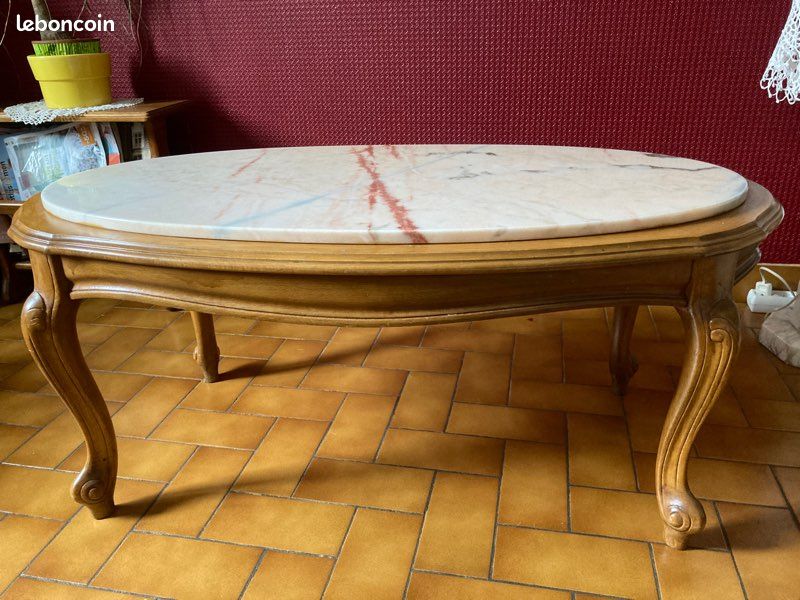 Table basse plaque en marbre (image 1)