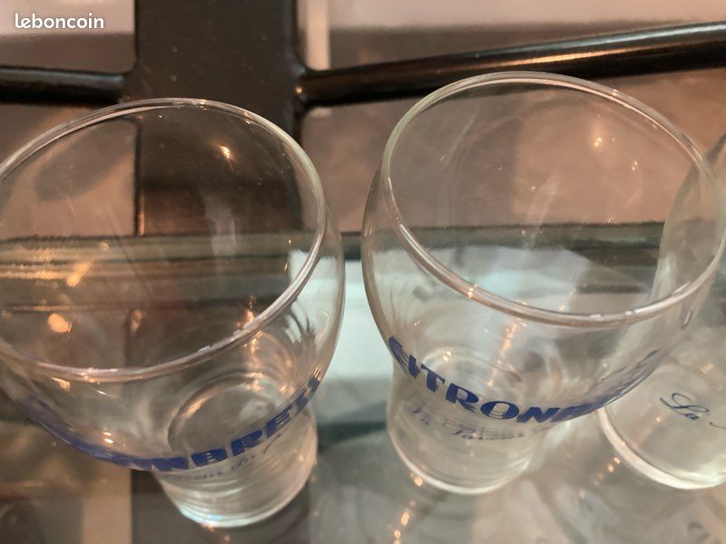 Rare lot 6 anciens verres citronbress la saveur du fruit đâïž (image 6)