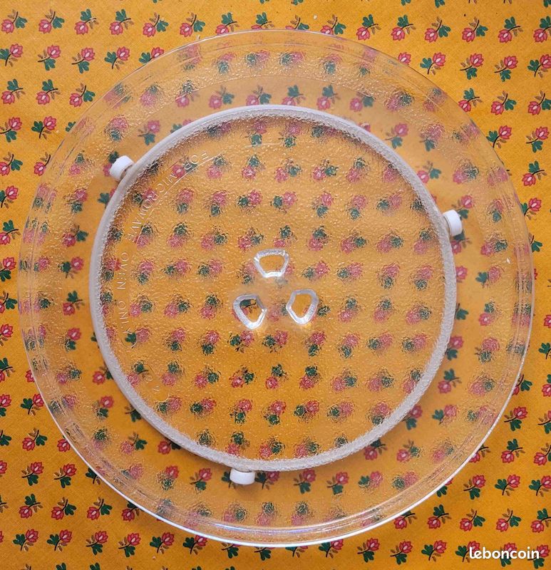 Plateau Tournant Et Support Pour Micro-Ondes (Verre/Plastique) D'occasion