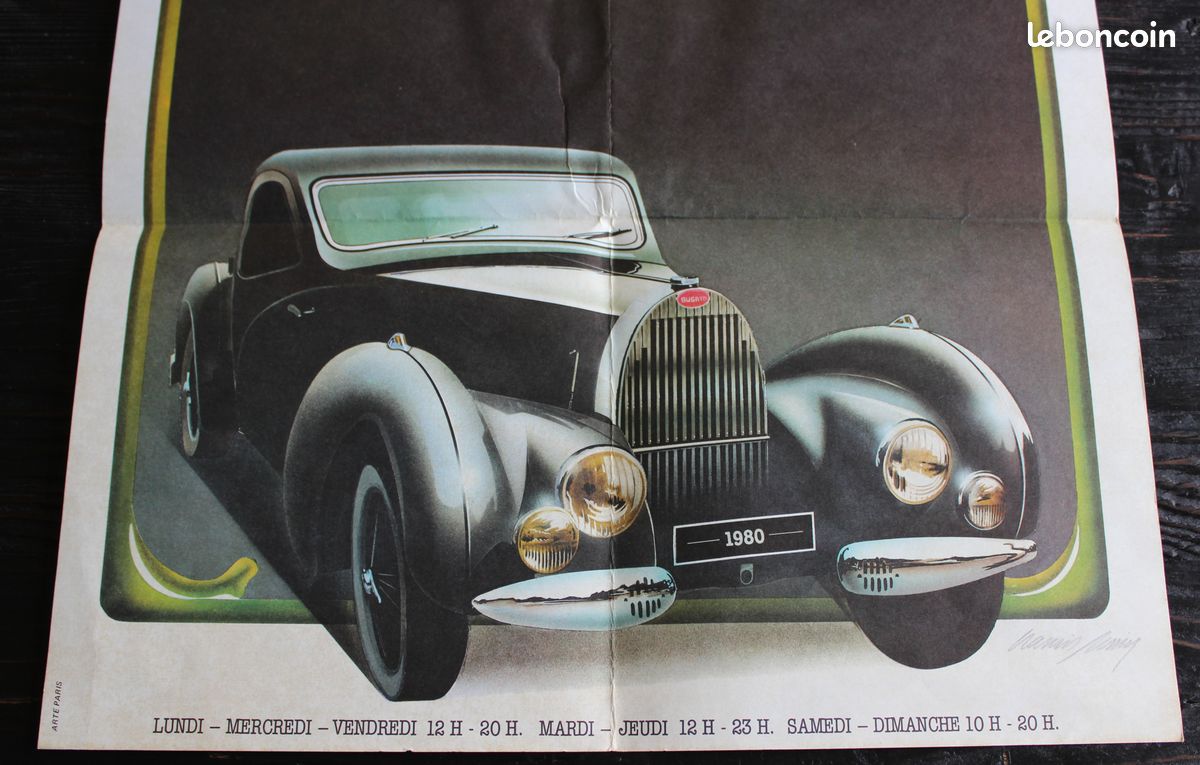 Autocollant Vintage Ferrari Bugatti Lancia - Italie 1980 - Neuf - Rare - Collection Automobile