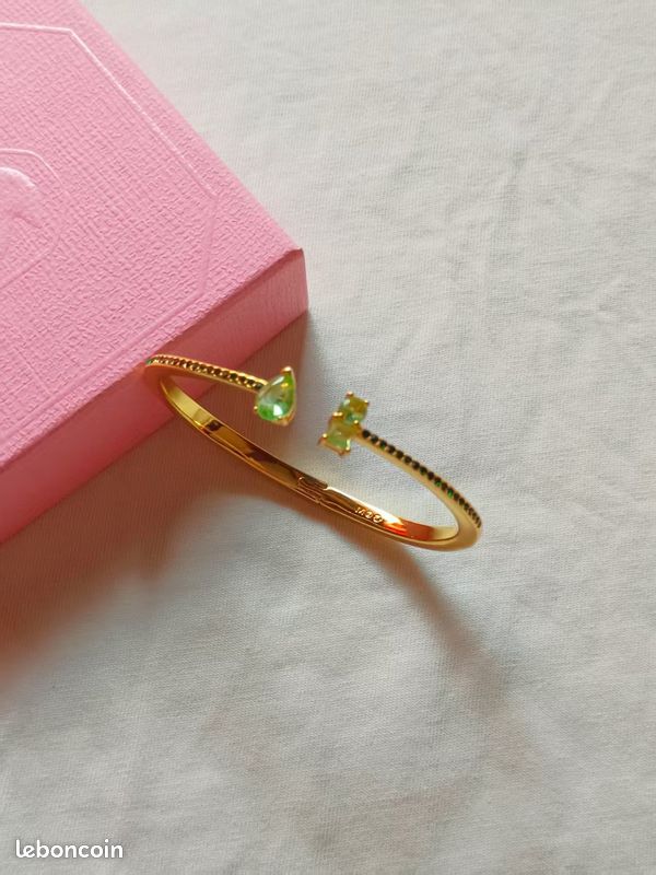 Neuf Bracelet Swarovski cristaux verts – Taille M, éclat raffiné et moderne (image 1)