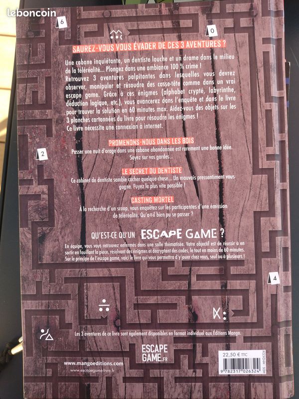Lot Livre/Jeu "Escape Game" (image 3)