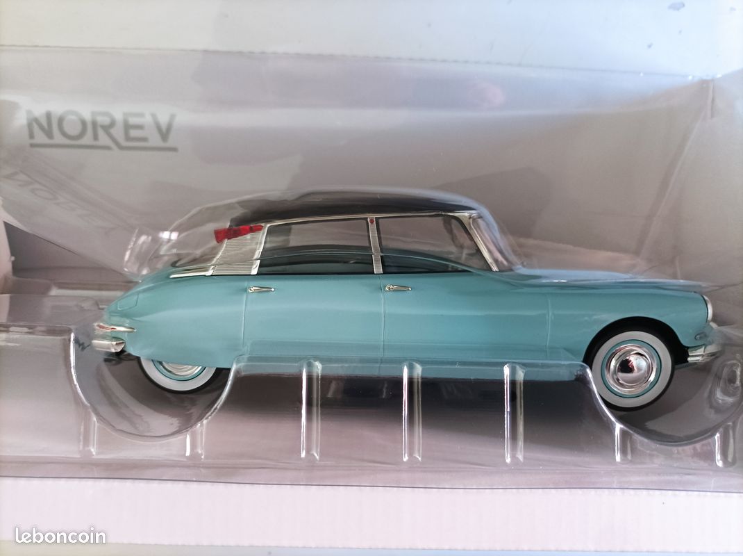 Norev 1/18 - Citroën DS 19 Bleue 1959 - Miniature état Neuf Avec Boîte