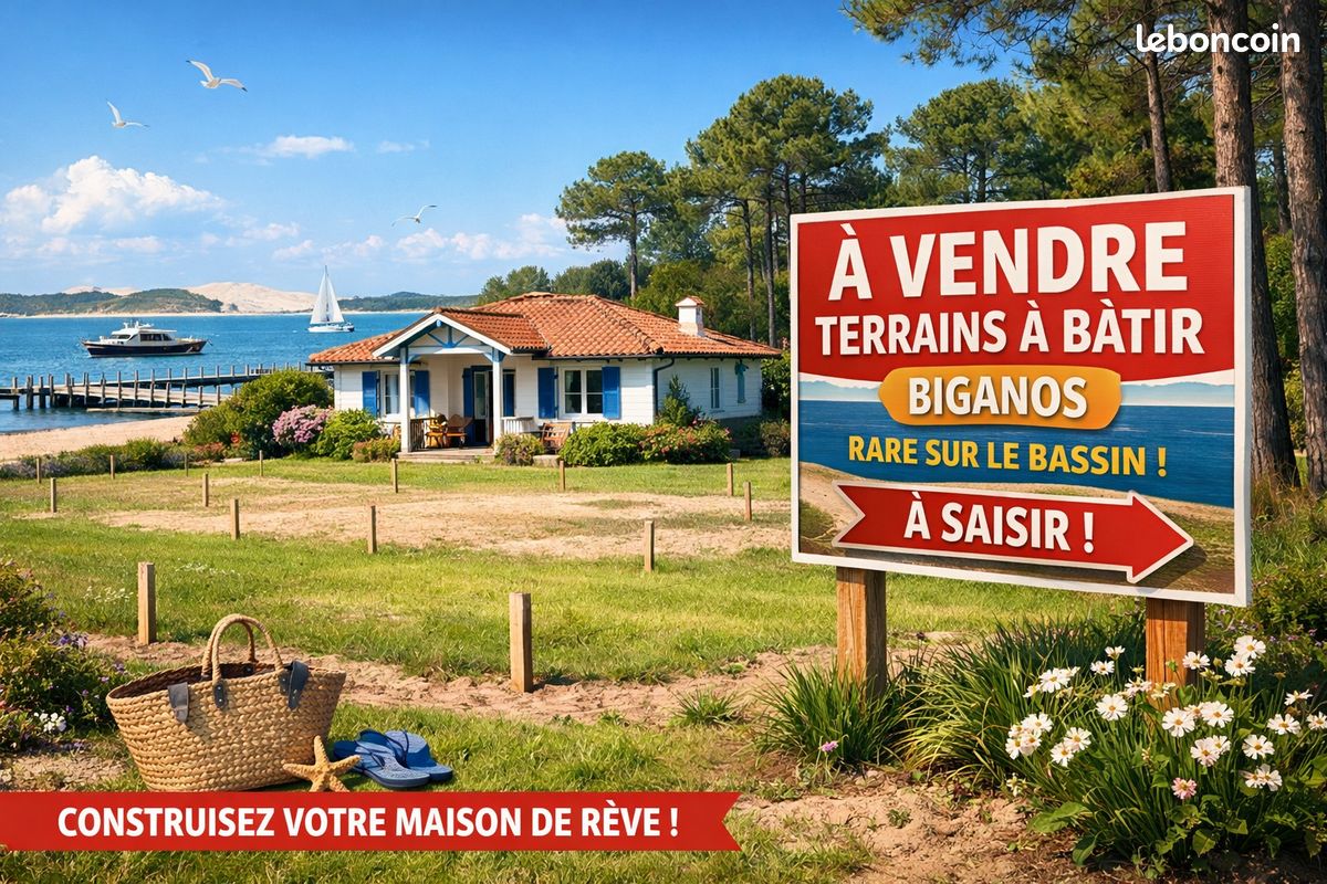 Biganos terrain a batir · 180 000 €
