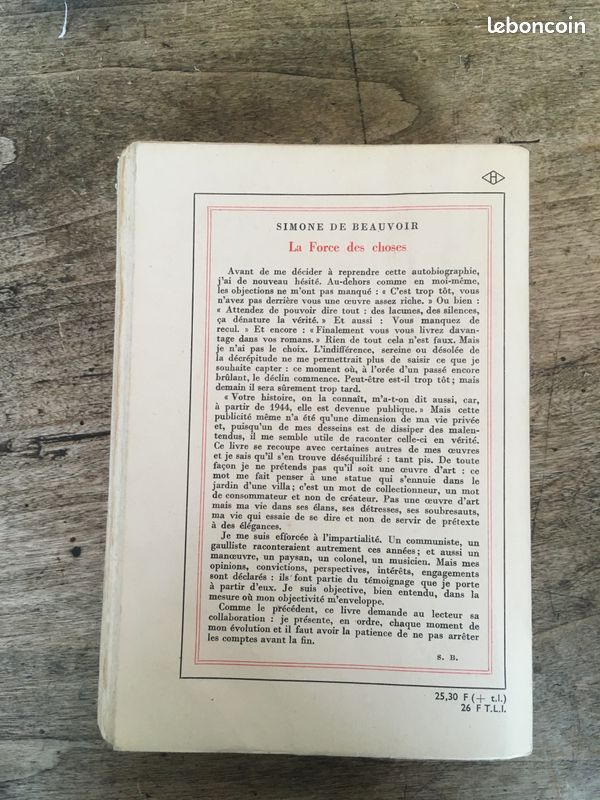 Simone de Beauvoir (rare) - La force des choses - édition originale (image 3)