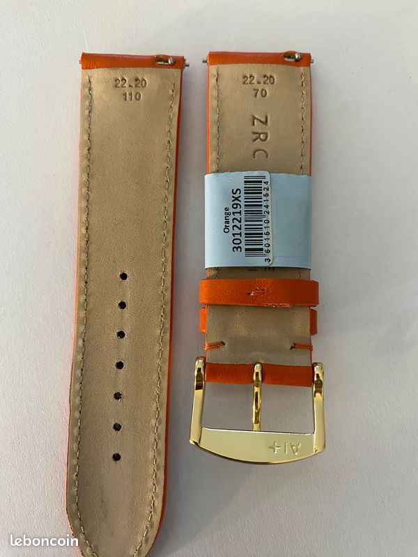 Bracelet double tour cuir véritable 12mm sellier orange – Saint Honore Paris