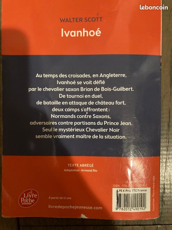 Livre ado Ivanhoe de Walter Scott (image 2)
