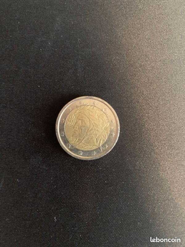 Pièce de 2 très rare en très bonne état de 2002 de Rome Dante Alighieri (image 2)