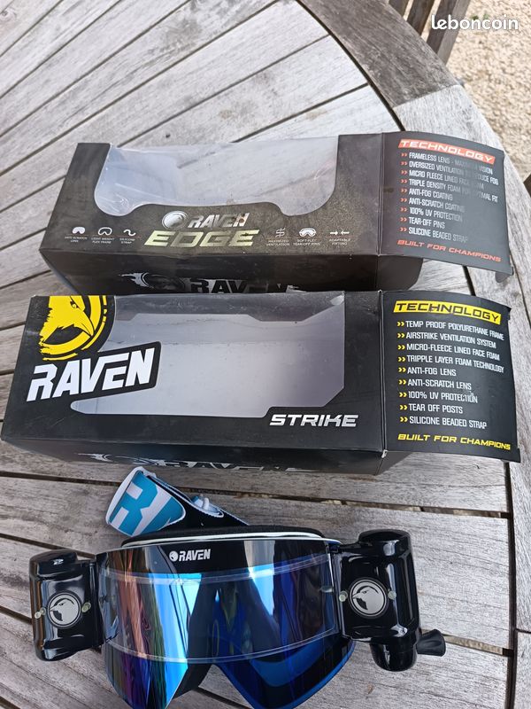 Beer Maschera Cross Raven Edge Masques Cross RAVEN 100 Tear Off