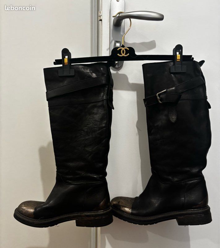 Bottes en cuir véritable Now Made in Italy (image 1)