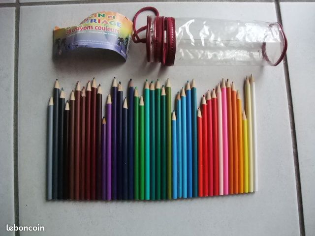 Lot de 40 Crayons de Couleur avec Trousse (image 3)