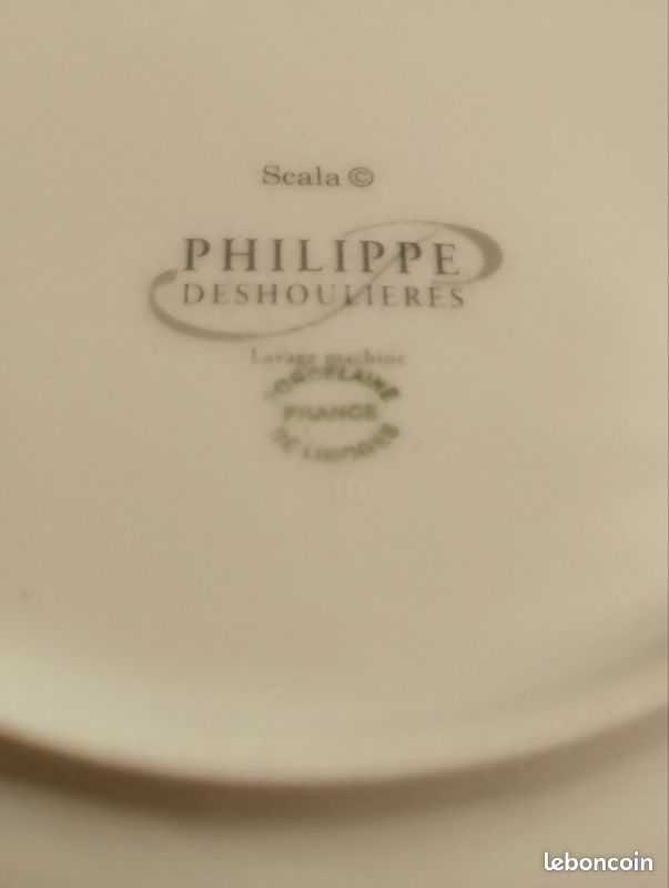 Très jolie lot de 12 assiettes plate en porcelaine de limoges (image 5)