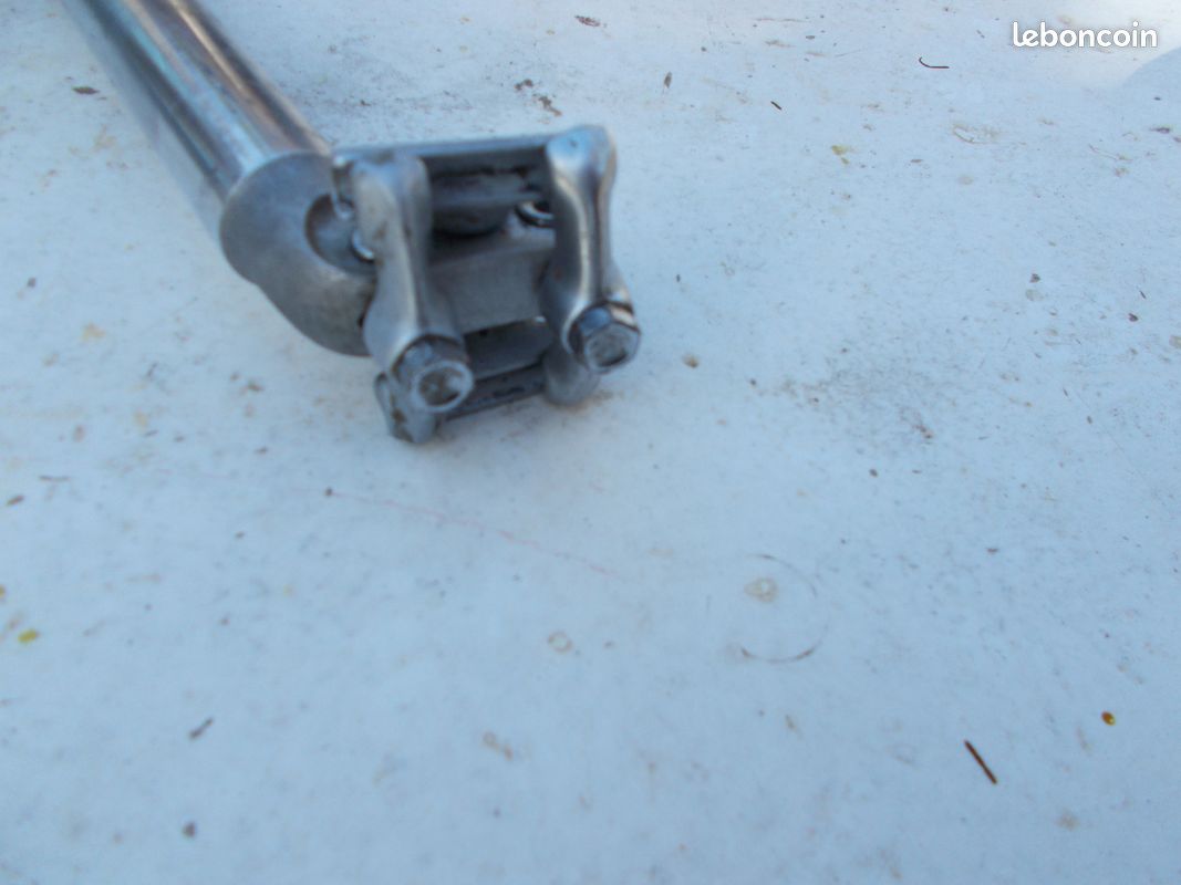 Tige De Selle Campagnolo Record 27,2 Mm – Alu Cannelé, Finition Bleue, Vintage