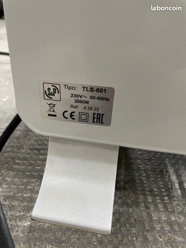 Radiateur S&P TLS 601 2000W (image 3)