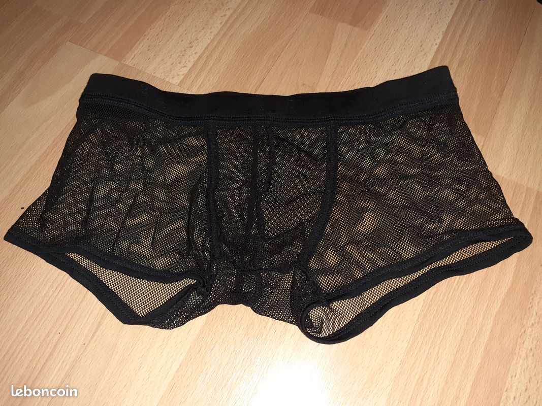 Sous Vetement pour homme-boxer noir transparent taille S - Vêtements