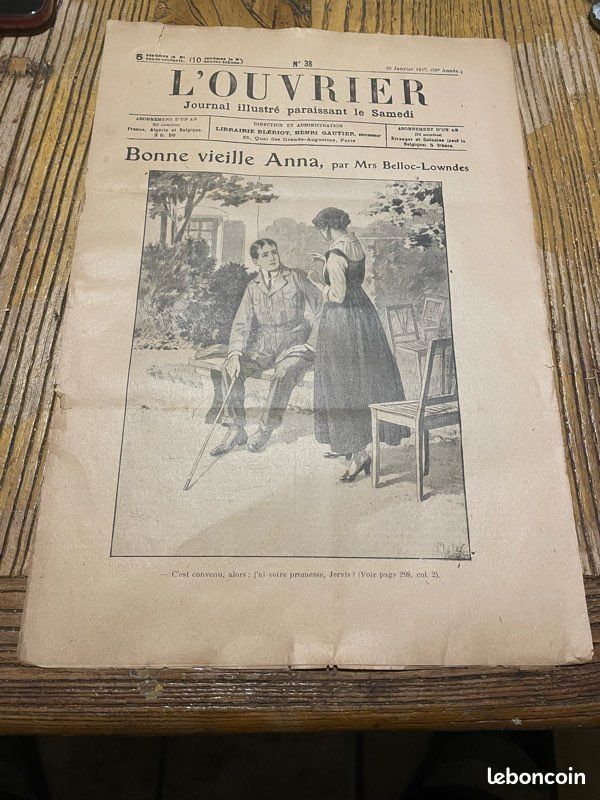Différent Revue L'ouvrier - Journal illustré paraissant le Mercredi et le Samedi 1917/1918 (image 2)