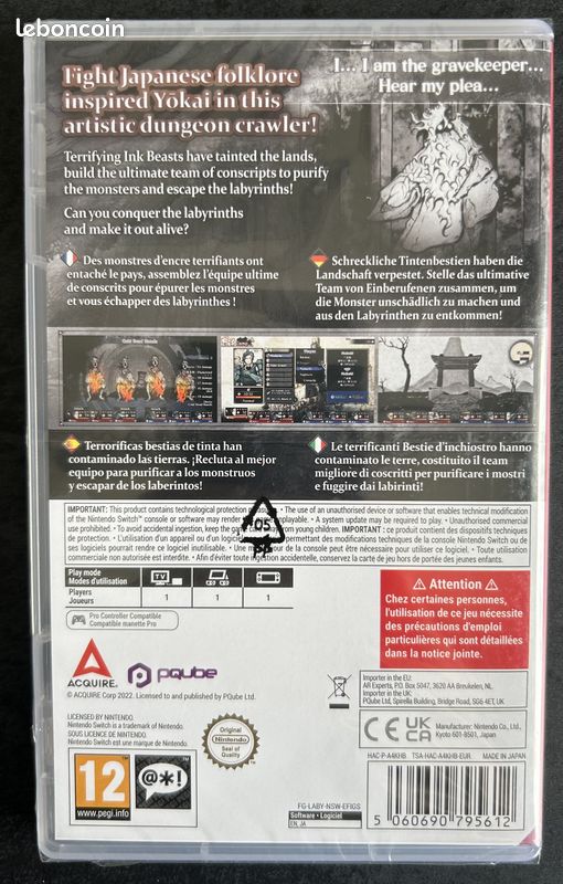 Labyrinth of zangetsu - nintendo switch - pal - vf - neuf - sous blister (image 2)