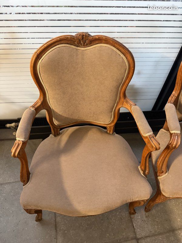 Fauteuils style louis XV (image 2)