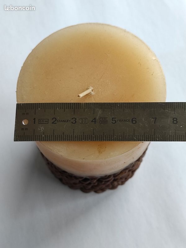 Bougie beige vrais grains de café TBE (image 3)