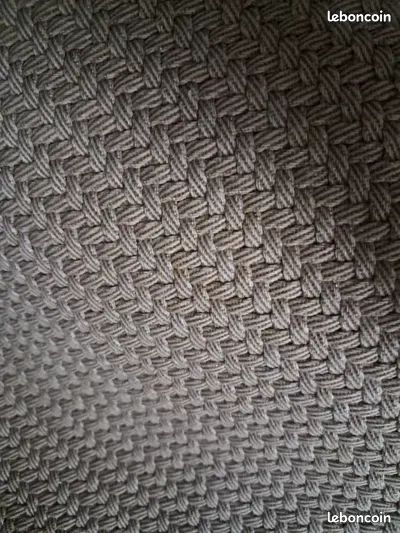 Sac à main noir et beige tressé avec bandoulière, fond rond NEUF 10 (image 5)