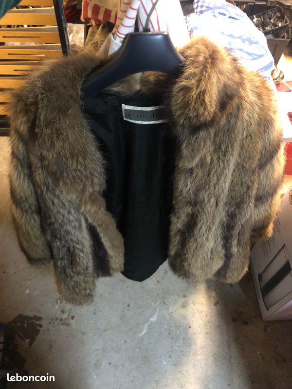 Manteau Fourrure Claude Alexandre Paris Taille 44 - Doublure Soie, Vintage, Marron - Neuf Avec étiquettes