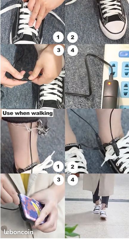 Semelles Chauffantes USB Intérieure (L 41-45) - Ceinture Chauffante - Achat & Prix