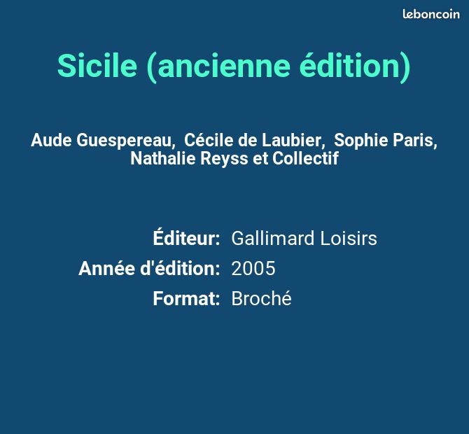 Sicile (ancienne édition) - Aude Guespereau, Cécile de Laubier, Sophie Paris, Nathalie Reys... (image 2)