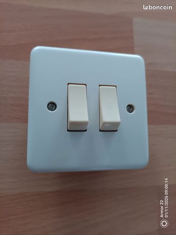 Interrupteur Double Legrand Neptune 1 Simple Allumage - Occasion Bon état