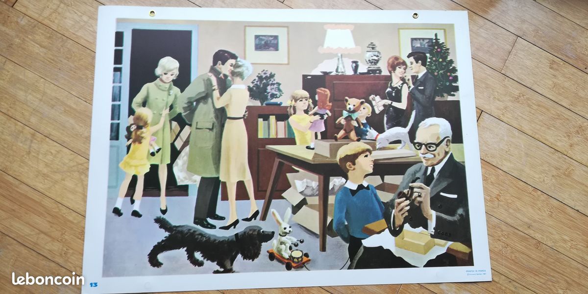 Affiche vintage déco années 60 (image 1)