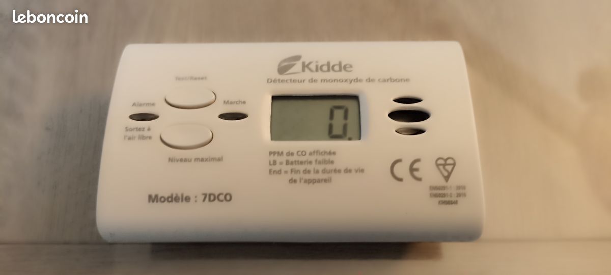 Kidde 7CO Détecteur De Monoxyde De Carbone - Alarme CO Fiable Et Longue Durée à Pile