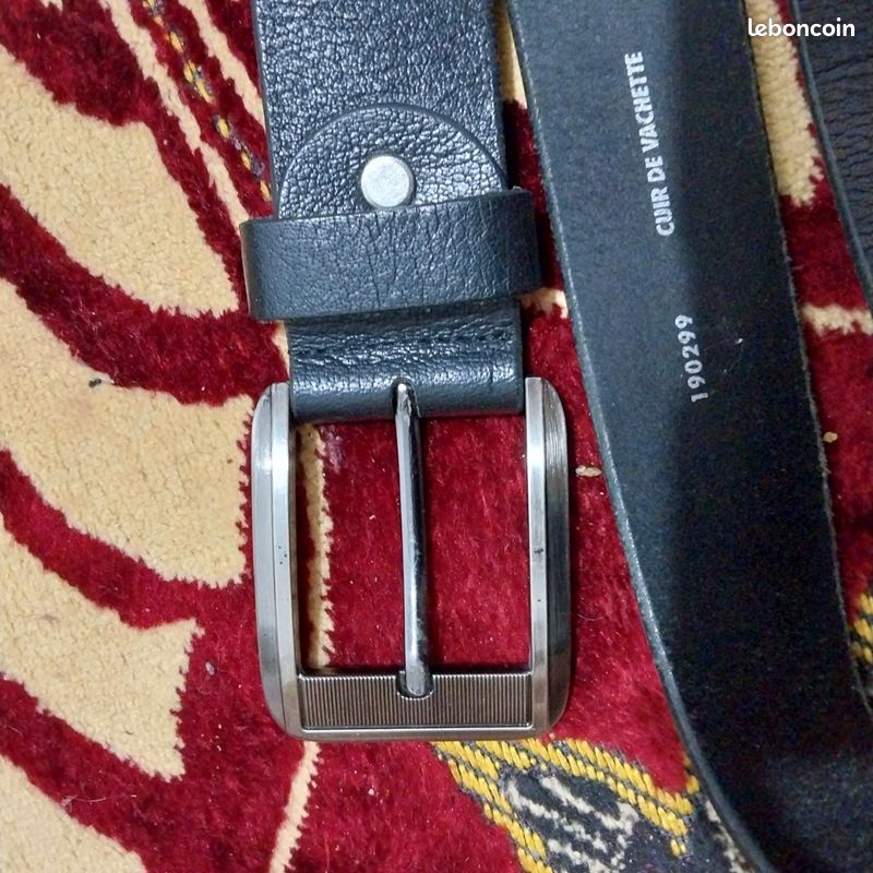 Ceinture Femme RVC – Cuir Vachette – Orange – Longueur 80/120cm – NEUF Avec étiquette