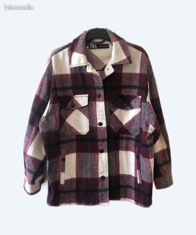 Zara Sale Manteau Zara A Carreaux Surchemise Zara Veste A Carreau