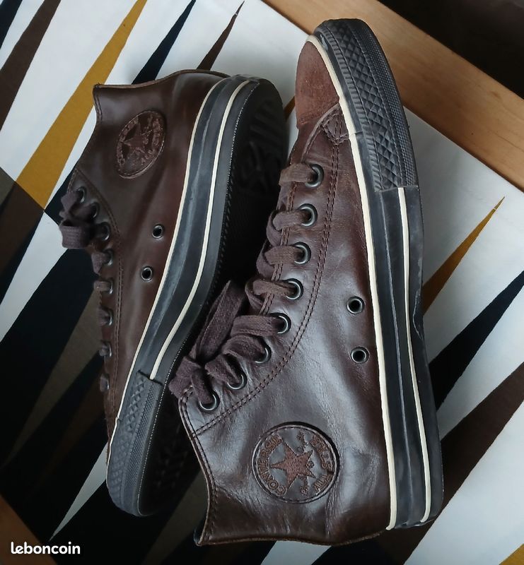 Converse Cuir Marron Homme Converse Montante Cuir Marron Sneaker