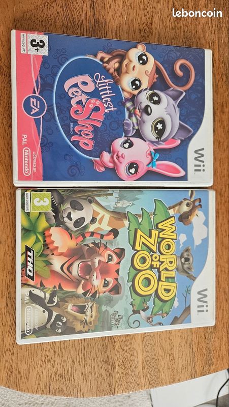Lot jeux wii (littlest petshop et world of zoo) (image 1)