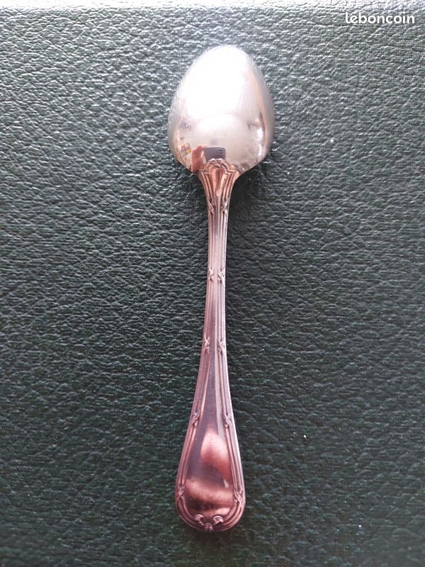 12 cuillères à moka CHRISTOFLE modèle PERLES métal argenté