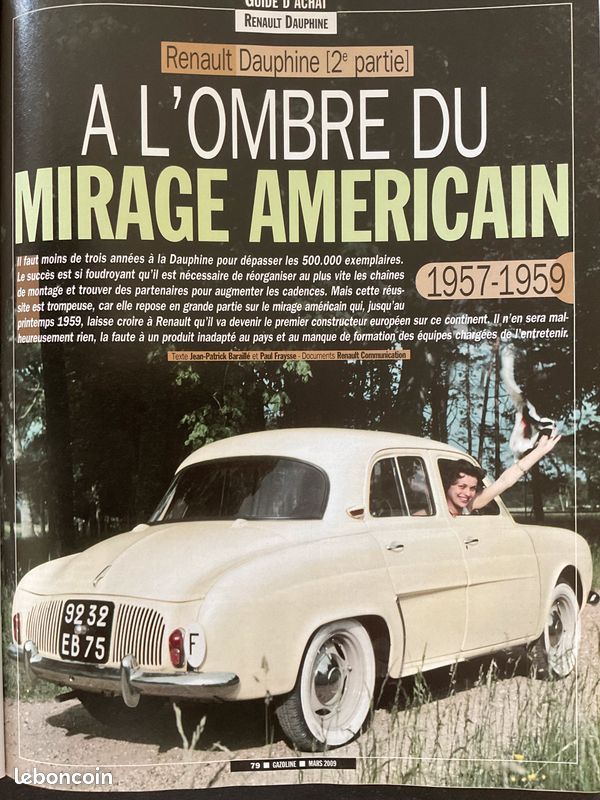 1962 Renault Dauphine Gordini à vendre par enchère